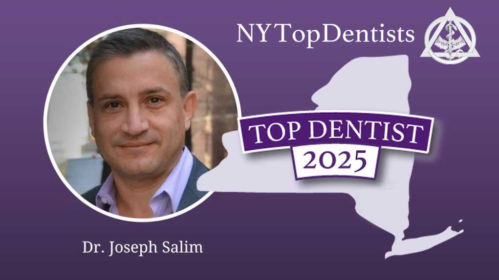 Badge of NY Top Dentist 2025 for Dr. Joseph Salim